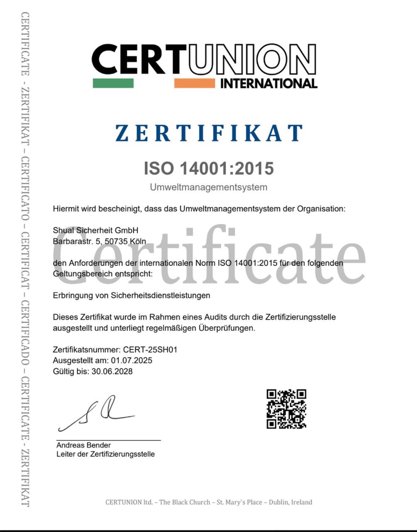 About us | Security Service & Security from Cologne | Shual
